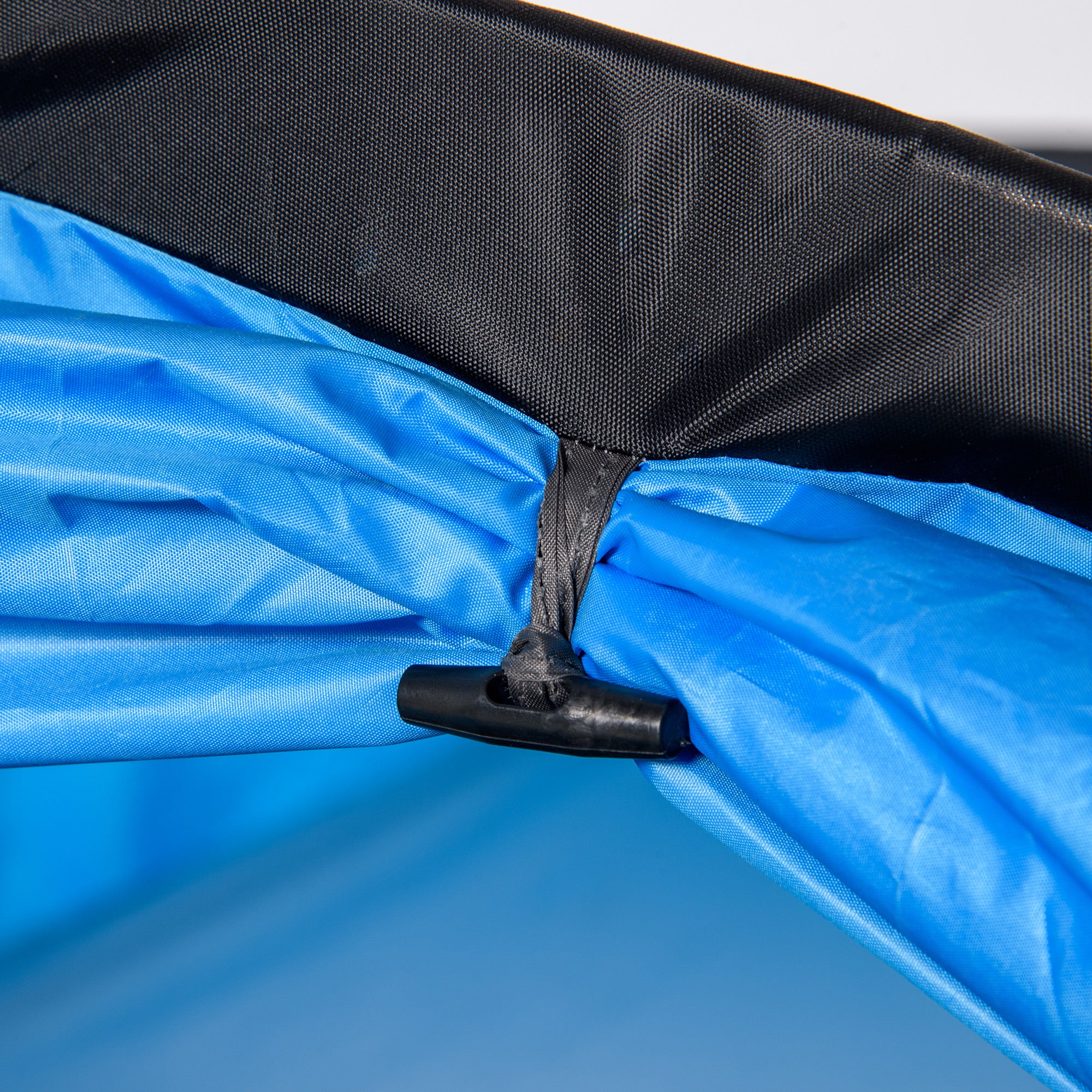 Kozy 2-3 Man Tunnel Tent with Vestibule, Weather-Resistant Camping Tent with Air Vents for Fishing Hiking, Light Blue & Grey