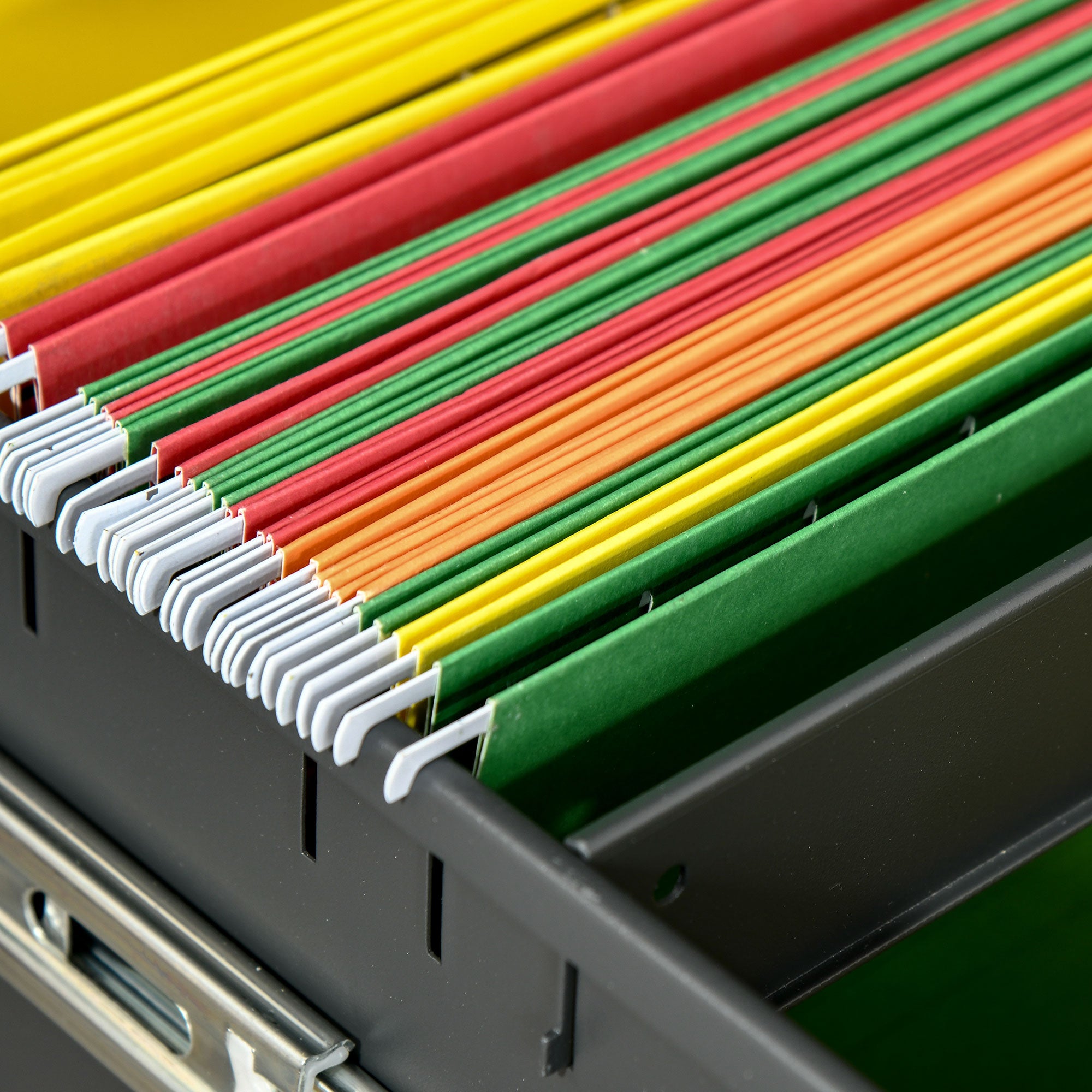 Kozy Metal Mobile File Cabinet with Wheels, Lockable 2 Drawer Filing Cabinet for A4, Legal, Letter, Compact Under Desk Storage Unit with Pre-Assembled Body for Home Office, 39 x 48 x 67cm, Black