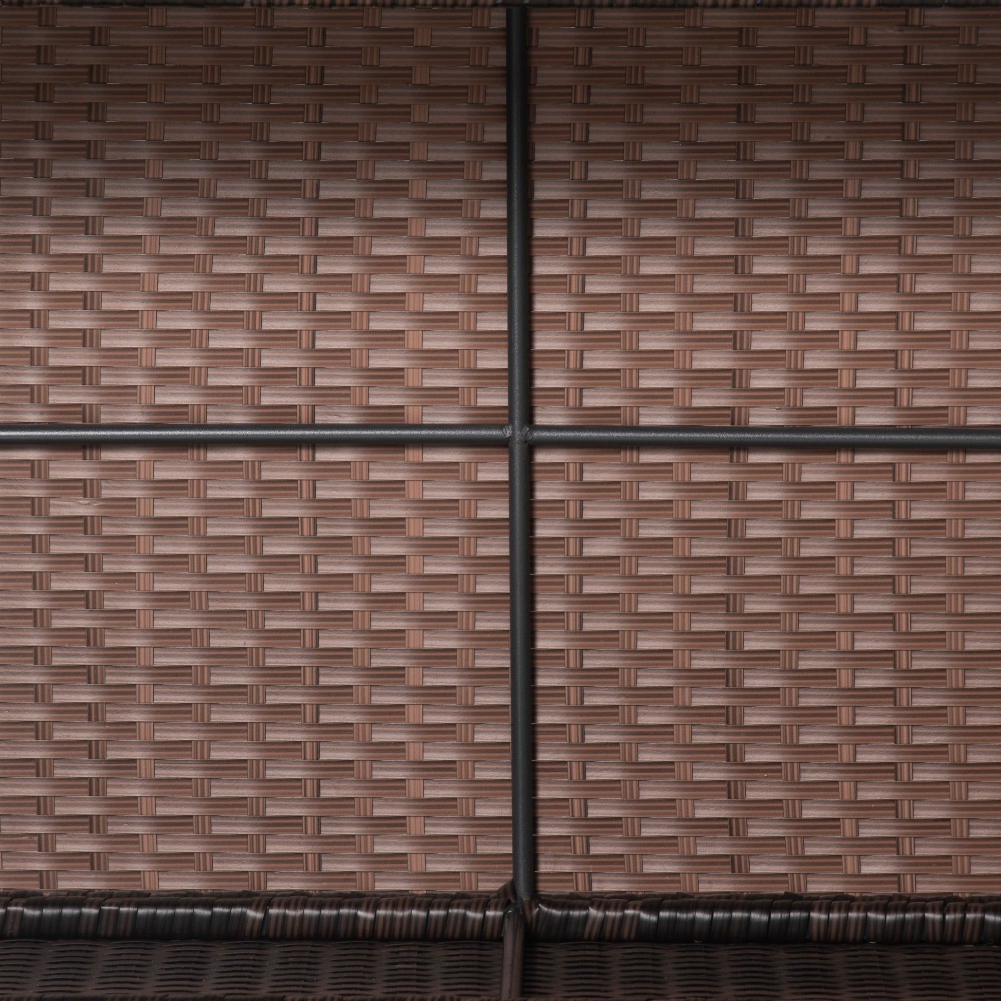 Kozy PE Rattan Garden Coffee Table with Glass Table Top - Brown