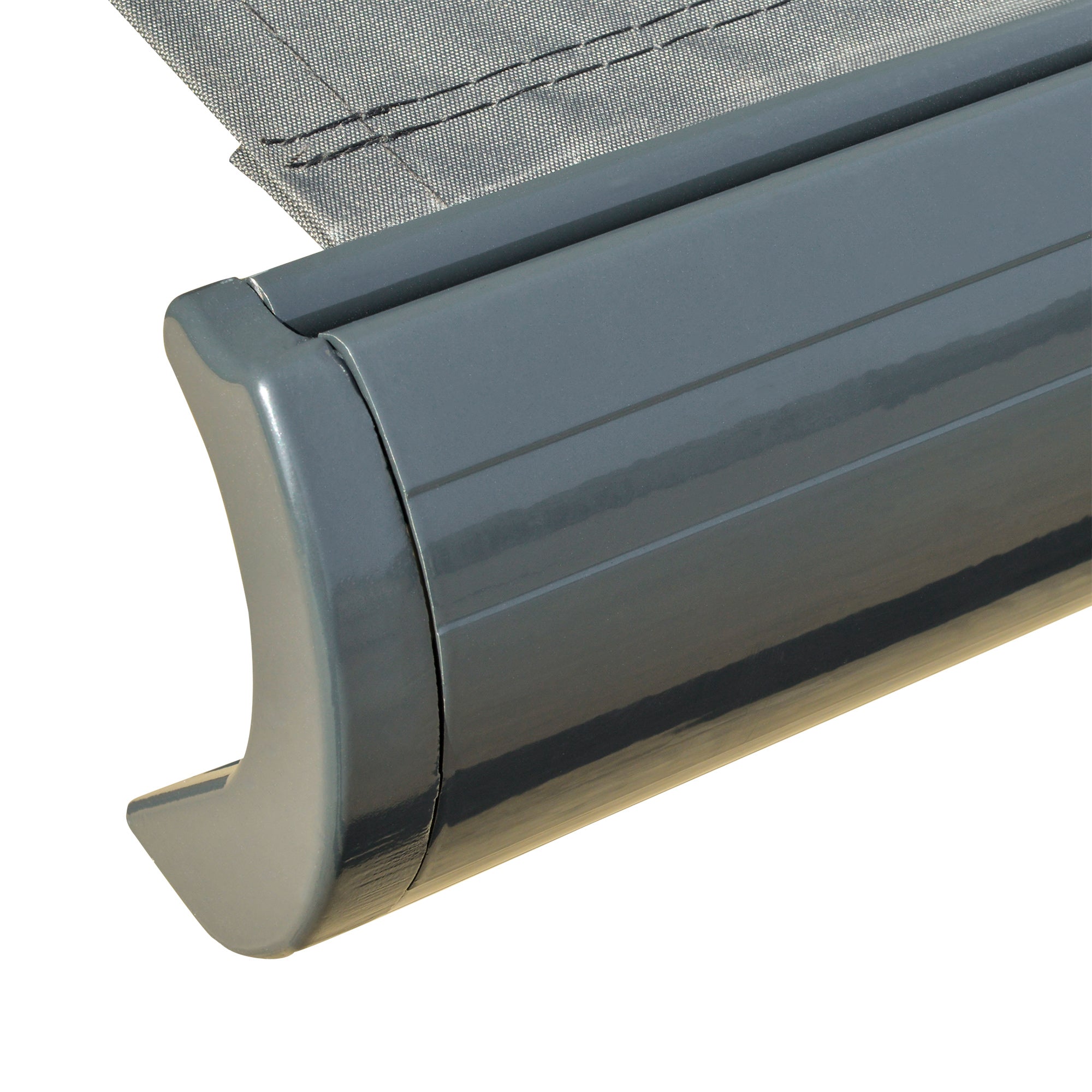 Kozy 3.5x3m LED Light Full Cassette Case Electric/Manual Awning Door Window Sun Shade Patio Canopy Retractable w/ Remote Grey