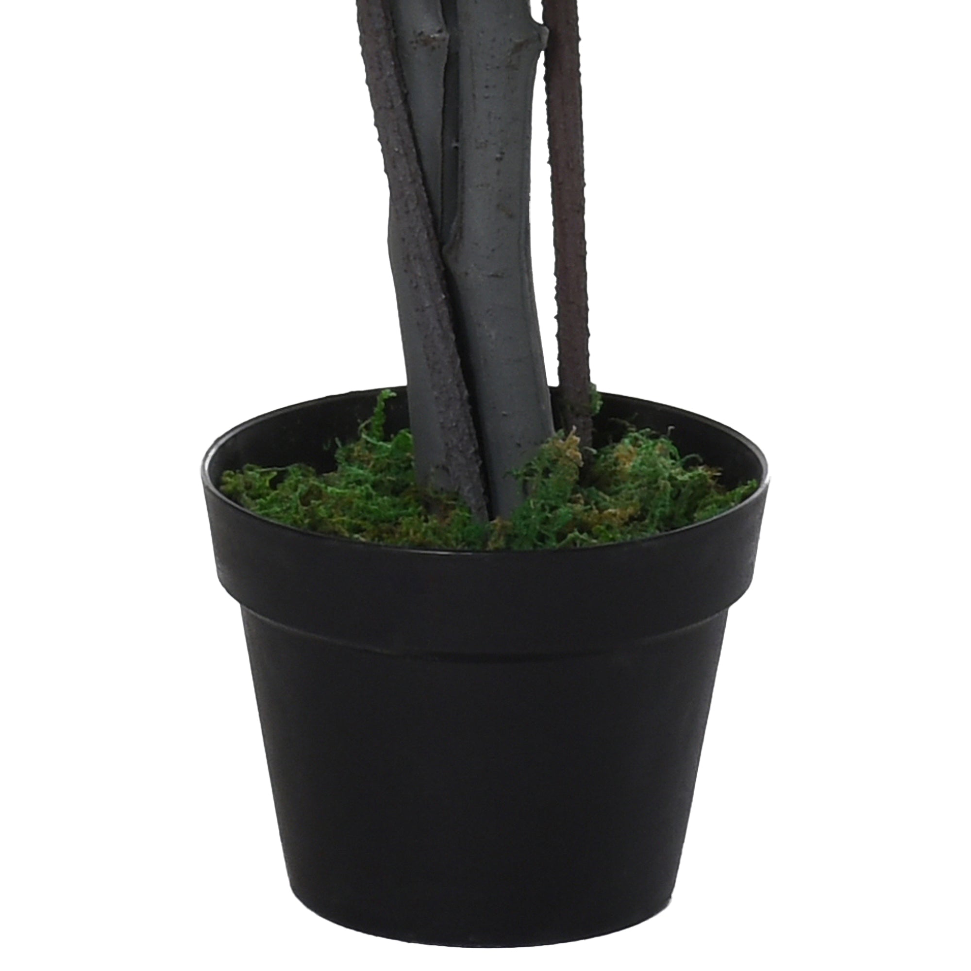 Kozy Set of 2 Artificial Plants White Rose Floral in Pot, Fake Plants for Home Indoor Decor, 90cm, Purple