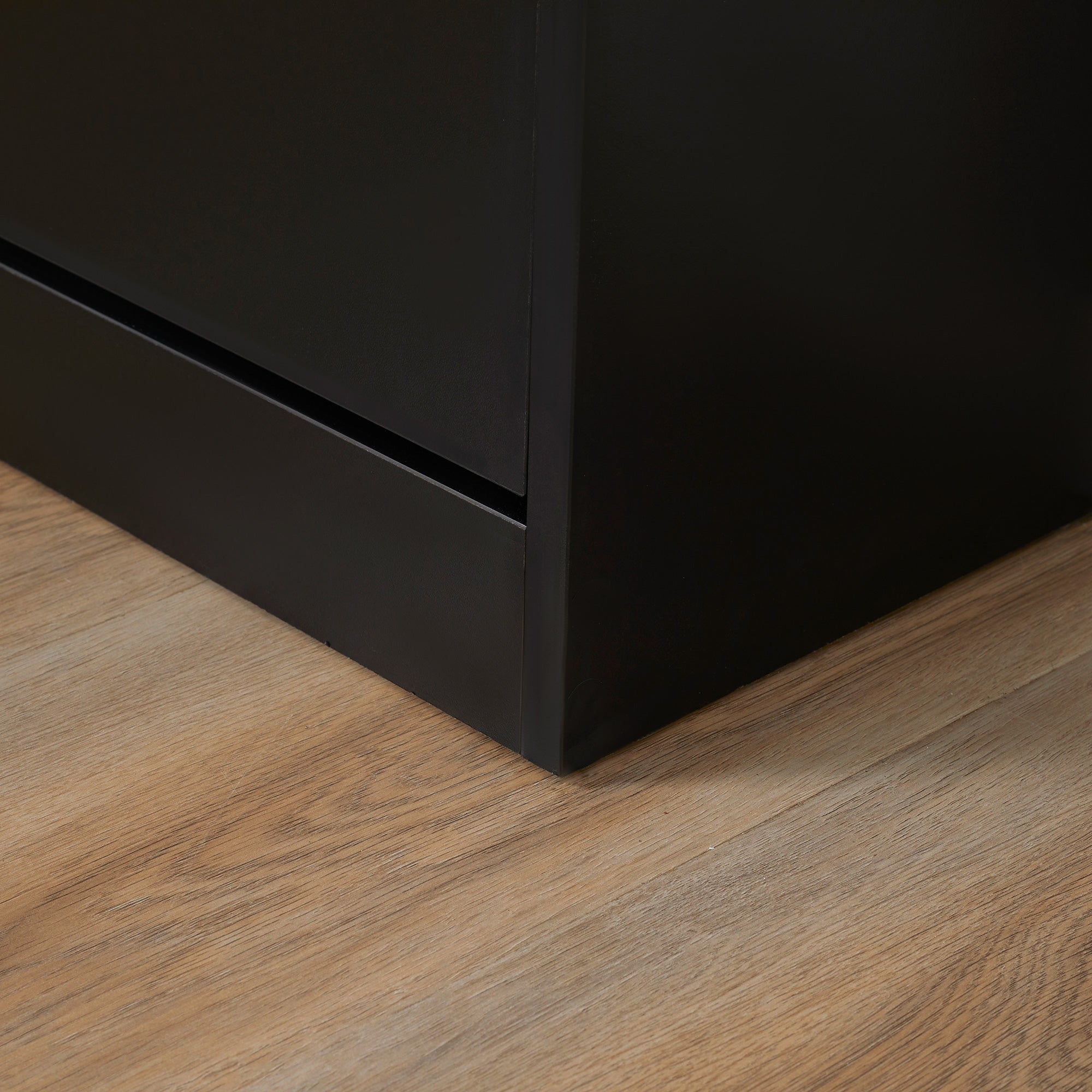 Kozy 2 Drawer Shoe Cabinet, Narrow Shoe Storage Cabinet with Flip Doors and Adjustable Shelves, Slim Shoe Cupboard for 12 Pairs of Shoes for Entryway, Hallway, Black