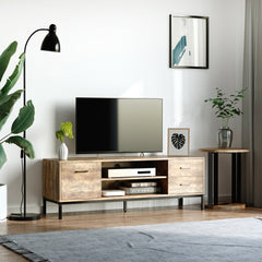 Kozy Light Industrial-Style TV Stand Cabinet - Brown/Black