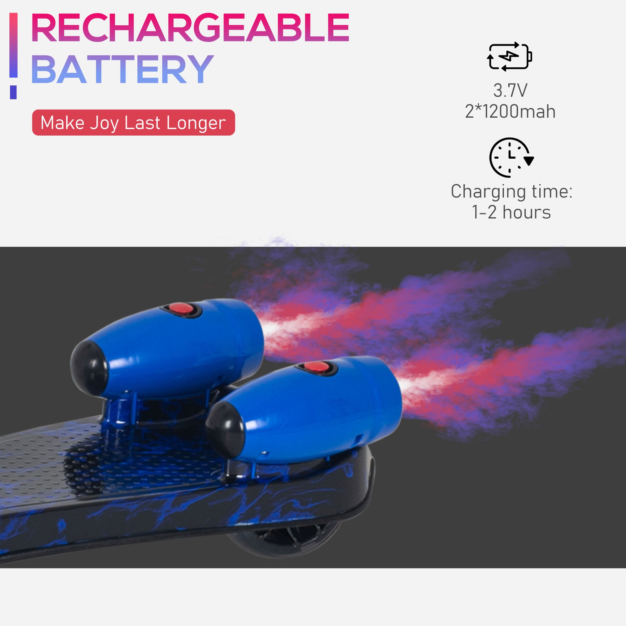 Kozy Kids Scooter, 3 Wheel Foldable Kick Scooter Adjustable Height w/ Flashing Wheels, Music, Water Spray for 3-6 Years, Blue