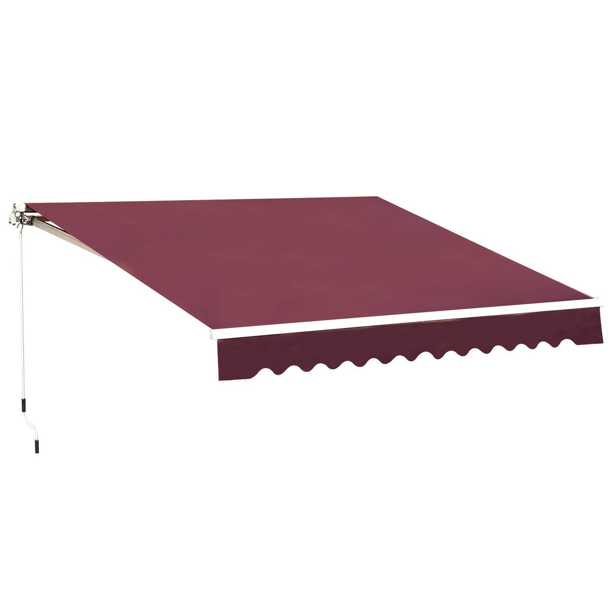 Kozy Manual Retractable Awning, 3x2.5 m-Red