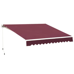Kozy Manual Retractable Awning, 3x2.5 m-Red
