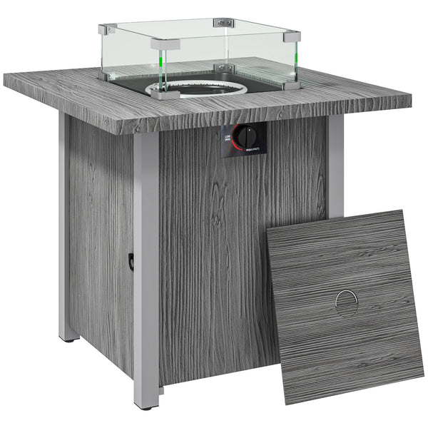 50,000 BTU Gas Fire Pit Table, with Cover