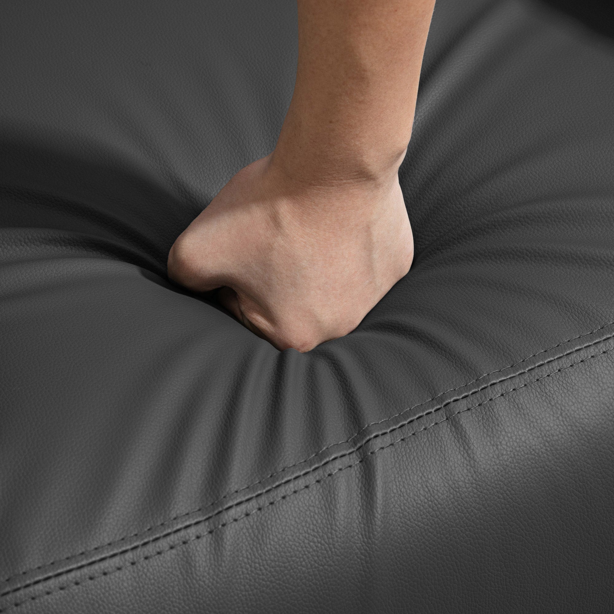 Kozy Massage Recliner Armchair with 150° Recline, Faux Leather, Side Pocket, Black