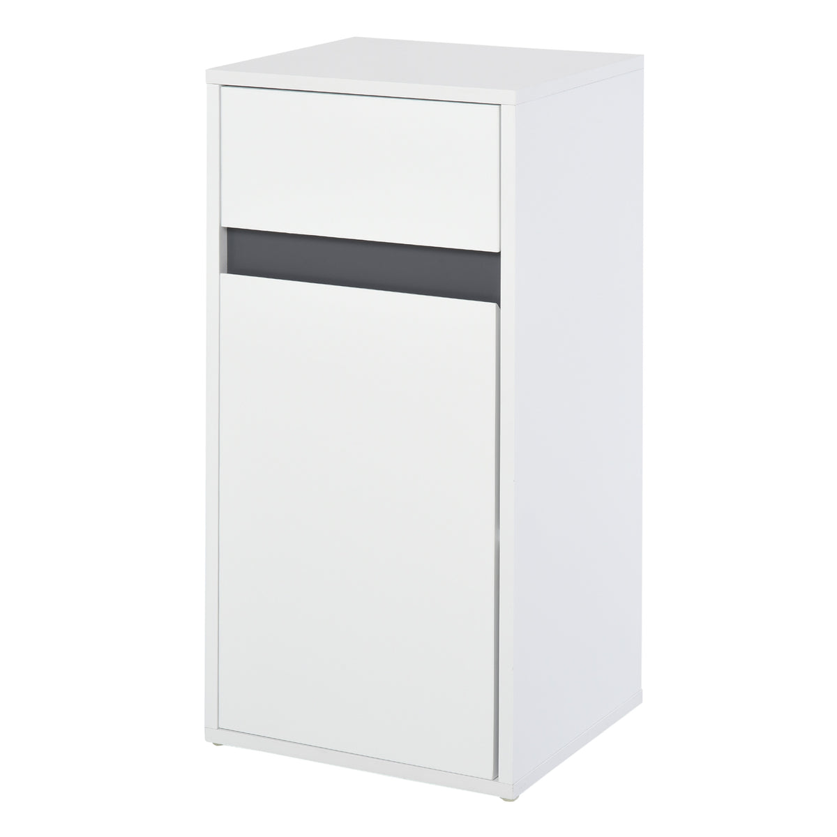 Kozy MDF Tri-Compartment Bathroom Storage Cabinet White