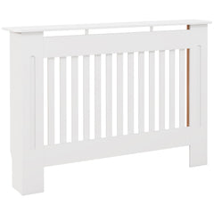 HOMCOM Modern Minimalist Radiator Cover, MDF Construction, Contemporary Design, 112x81x19cm, Pure White | Aosom UK