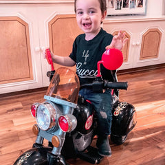 HOMCOM Electric Motorbike for Kids 6V Battery Powered Ride On Motorcycle with Lights and Sounds for 3-6 Years, Black | Aosom UK