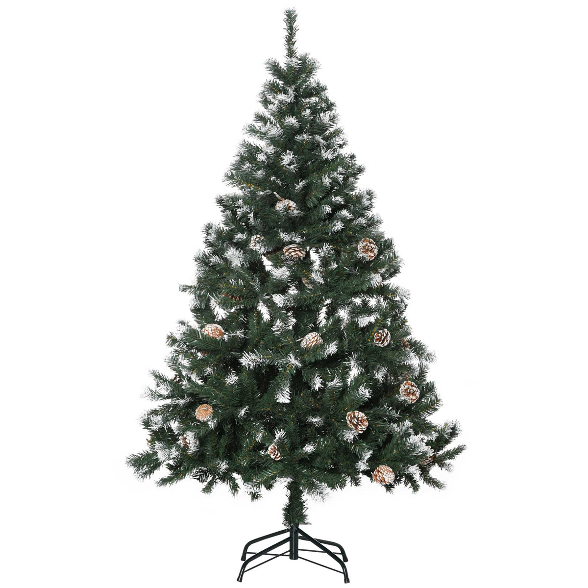 Kozy 5FT Artificial Christmas Tree with Pine Cones, Holiday Home Xmas Decoration Automatic Open, Green