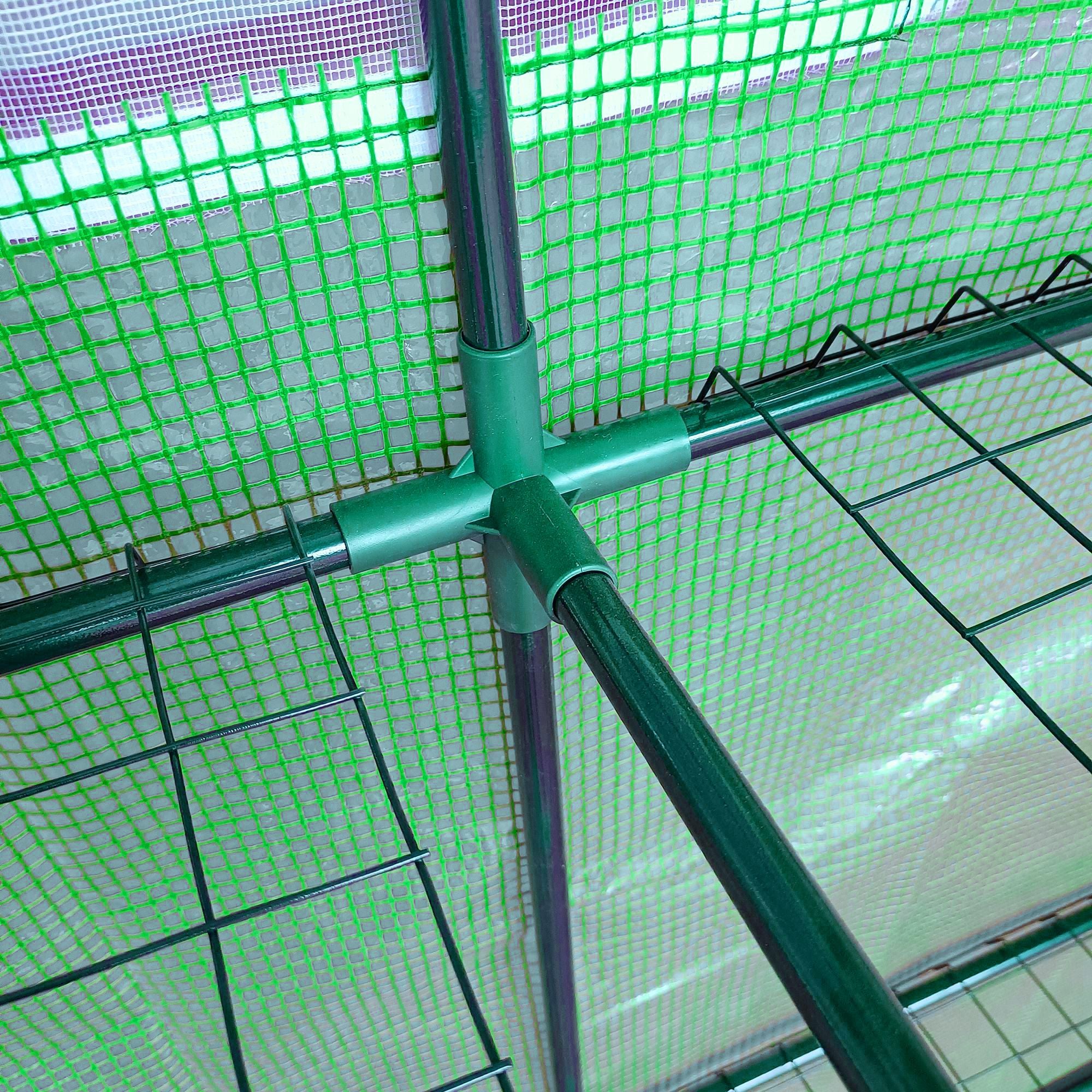 Kozy Small Lean to Greenhouse 3-Tier with Shelves Outdoor, Green