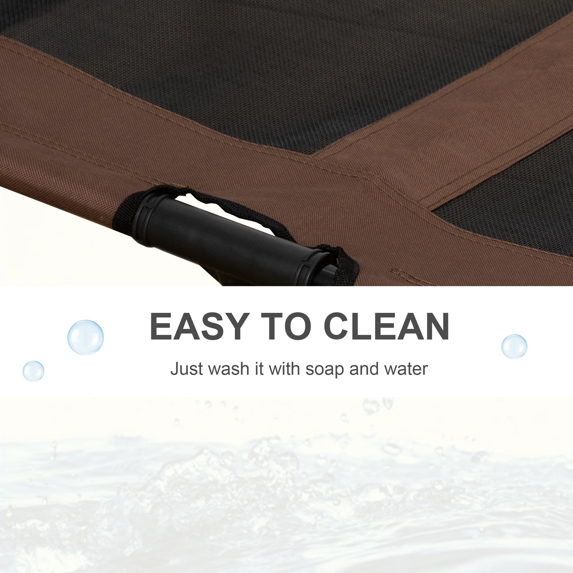 Kozy Large Raised Dog Bed Cat Elevated Lifted Cooling Portable Camping Basket Outdoor Indoor Mesh Pet Cot Metal Frame Brown