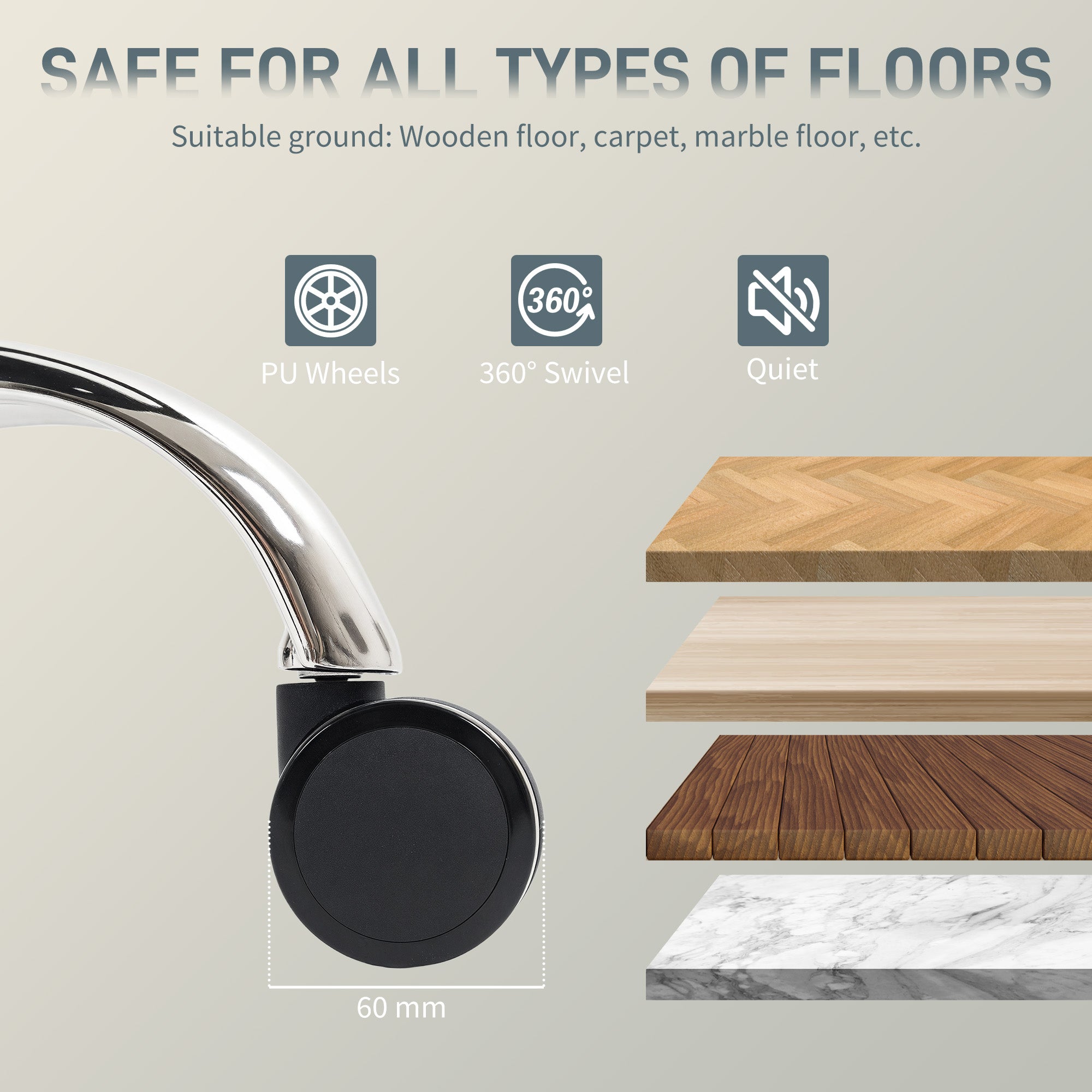 Kozy Big and Tall Office Chair 180kg with Spring Cushion, PU Leather - Grey