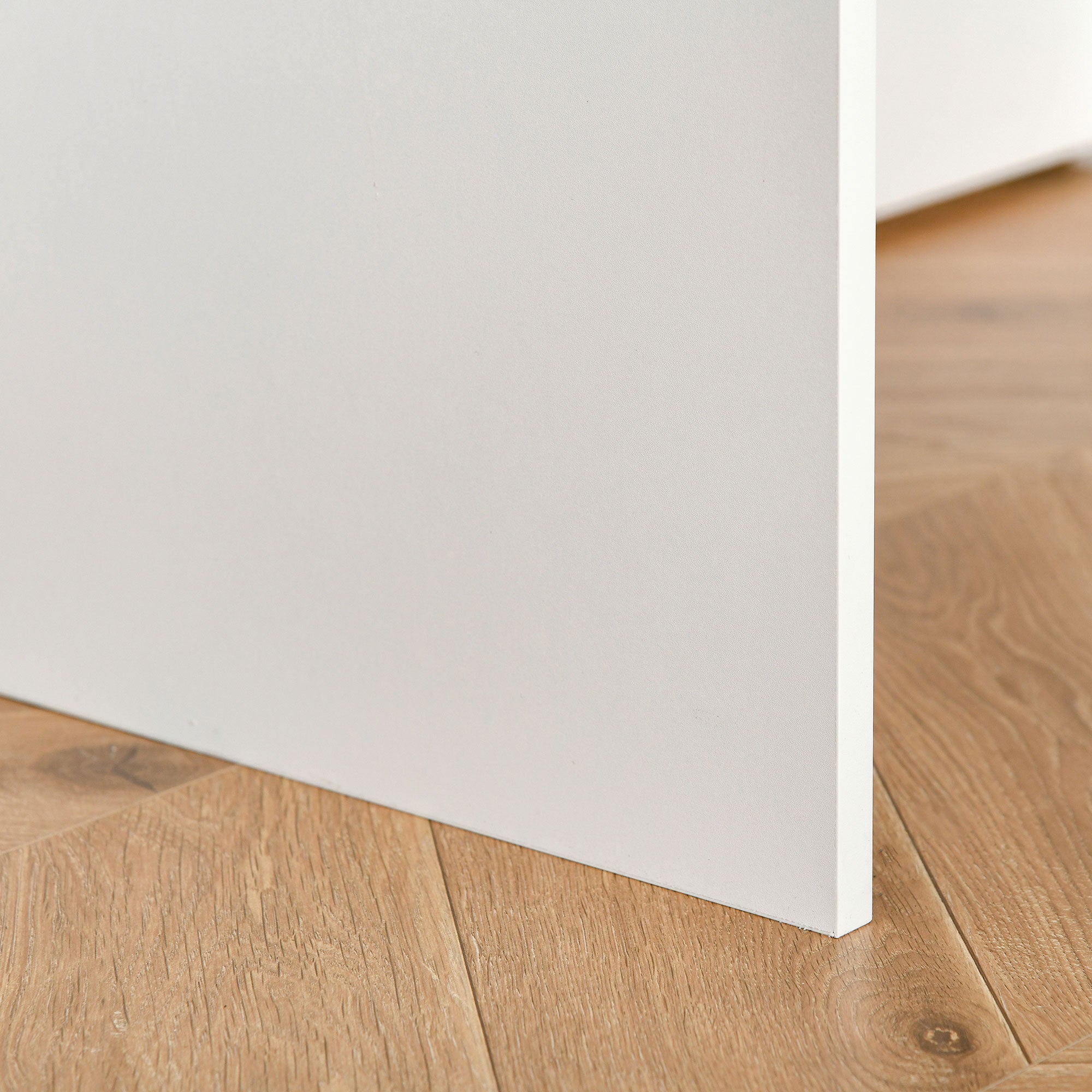 Kozy 80cm Compact Computer Desk with Keyboard Tray, Home Office Desk with Drawer for Bedroom Study, White