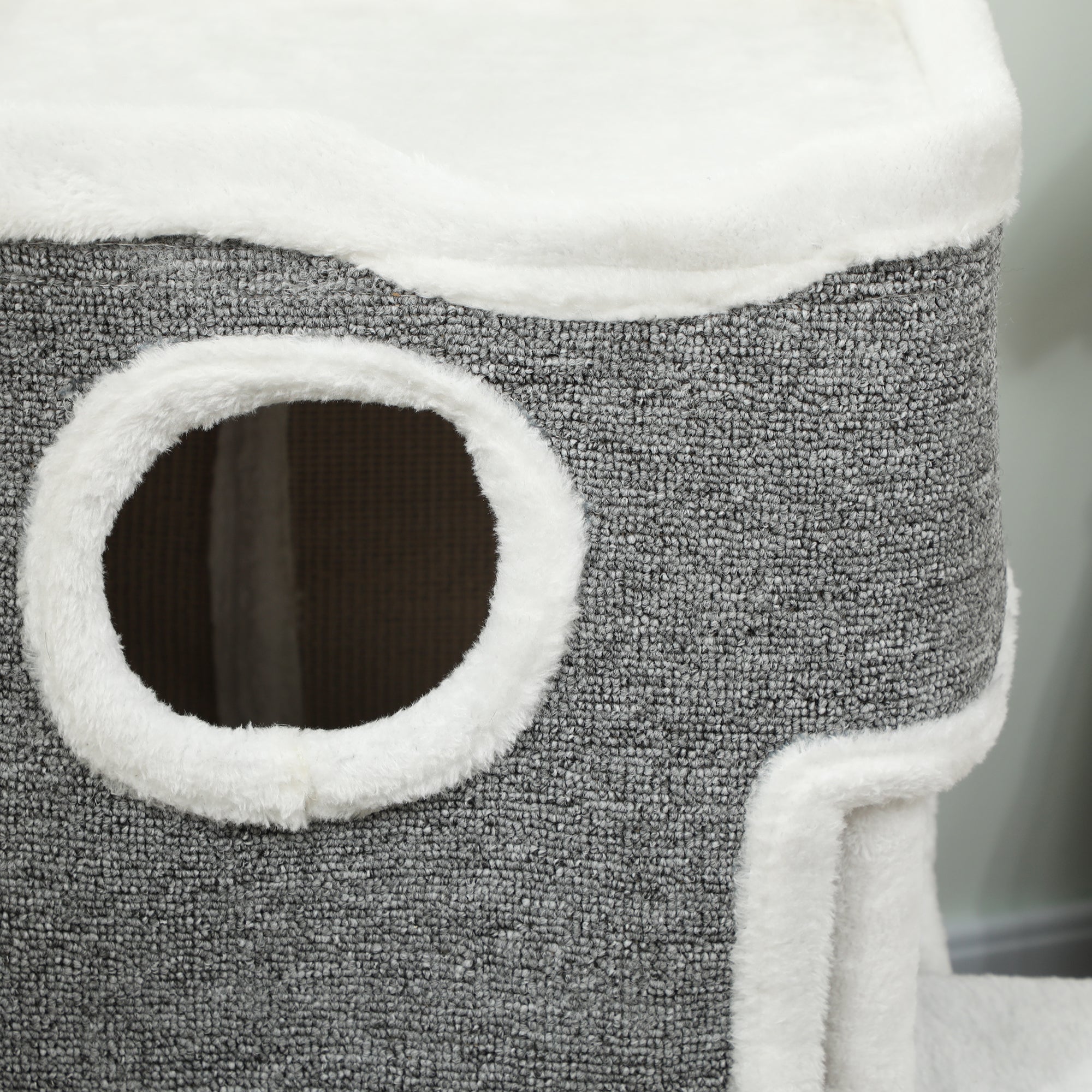 Kozy 75 cm Cat Tree, Cat Tower Condo for Indoor Cats with Scratching Post, Jumping Platform, Grey
