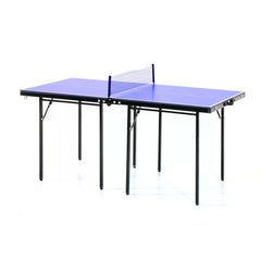 HOMCOM Folding Mini Compact Table Tennis Top Ping Pong Table Set Professional Net Games Sports Training Play Blue