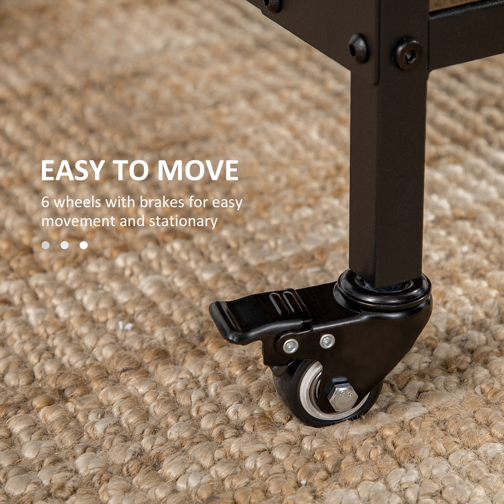 Kozy Six-Person Drop Leaf Dining Table - Brown/Black