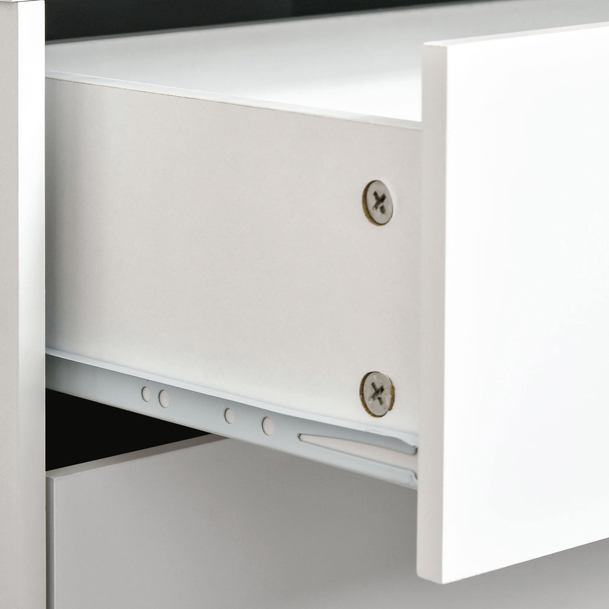 Kozy Bedside Table, Bedside Cabinet with 2 Drawers, Side End Table with Pine Wood Legs for Bedroom Living Room, White