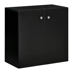Kozy Storage Cabinet w/ Two Shelves Wooden Sideboard Freestanding Kitchen Cupboard Bookcase - Black
