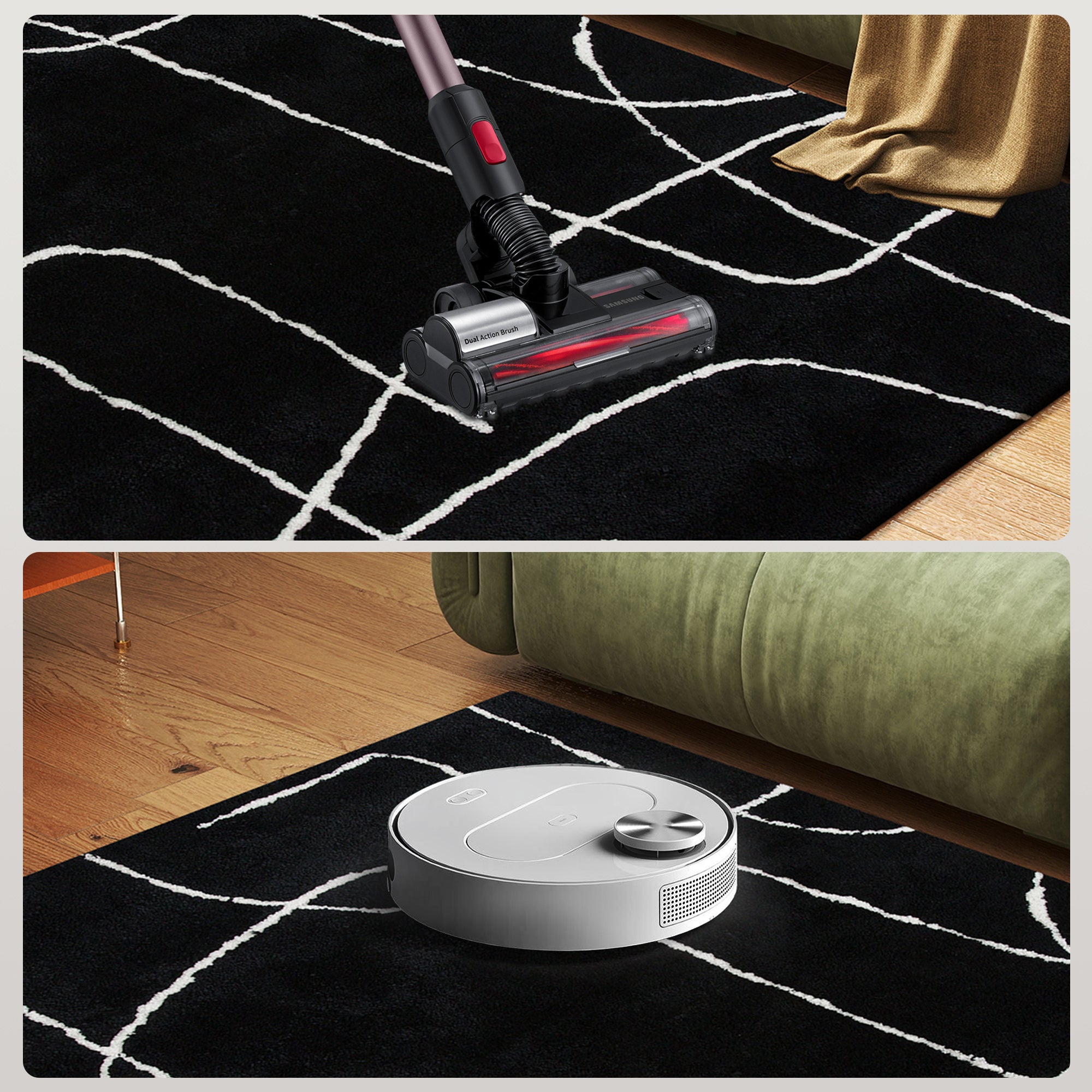 Kozy - Modern Fluffy Area Rug, Geometric Pattern Washable Rug, Soft High Pile Floor Carpet for Living Room, Bedroom, Dining Room, Home Office, 170 x 120 cm, Black