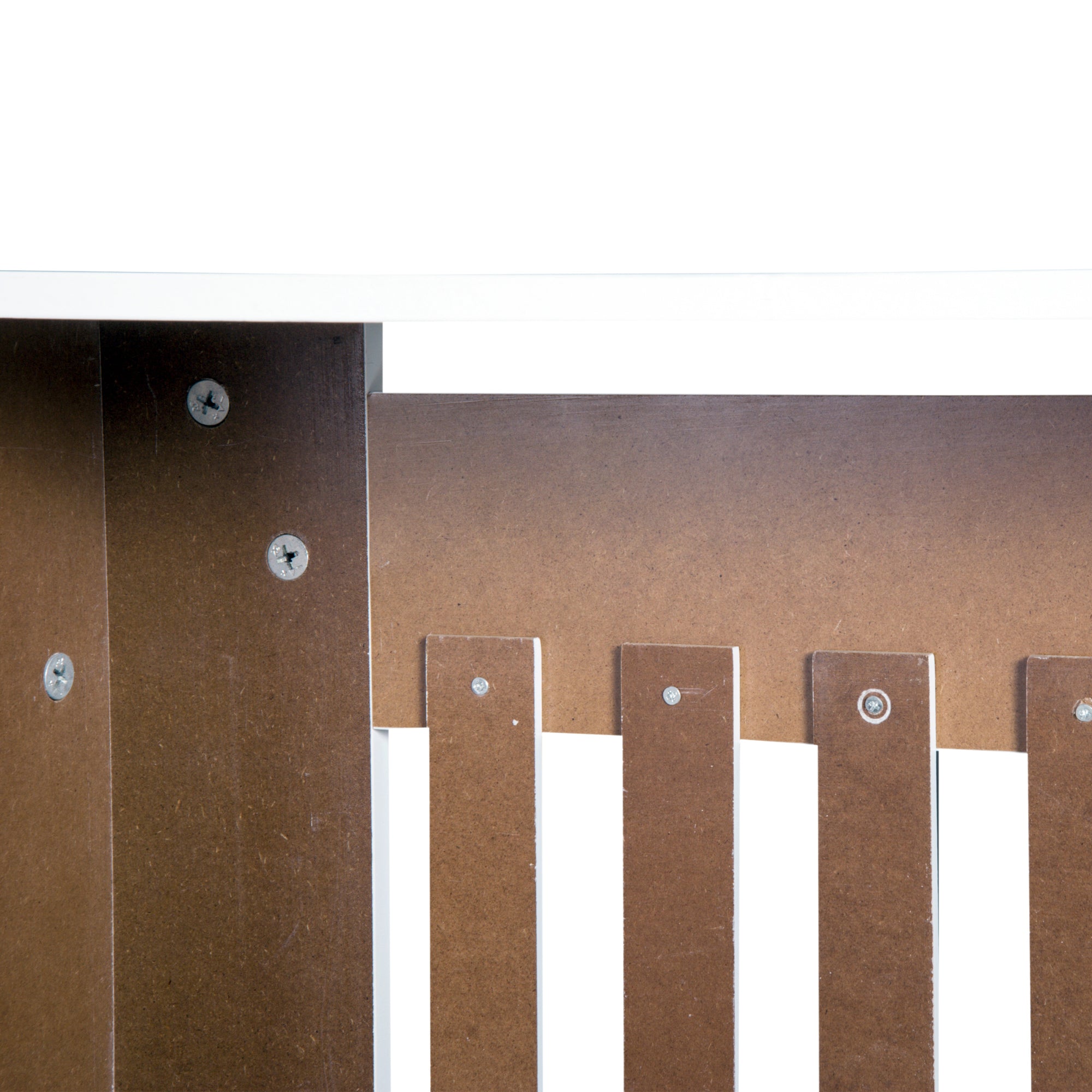 Kozy Slatted Radiator Cover Painted Cabinet MDF Lined Grill in White (78L x 19W x 81H cm)