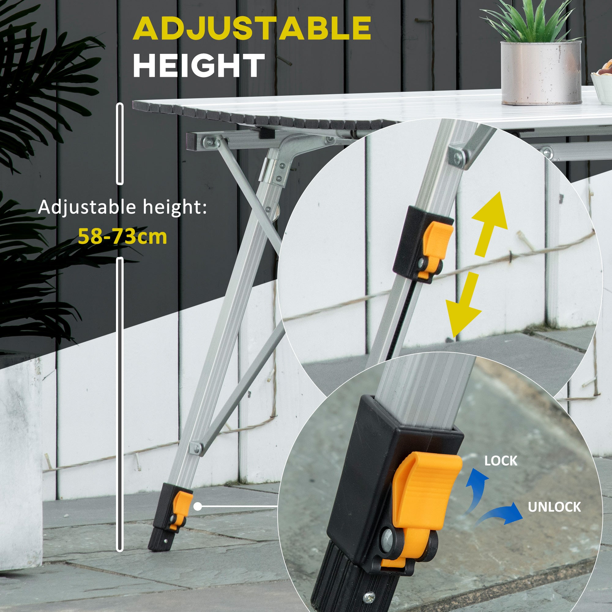 Kozy 4FT Folding Aluminium Picnic Table Portable Camping BBQ Table Roll Up Top Mesh Layer Rack with Carrying Bag