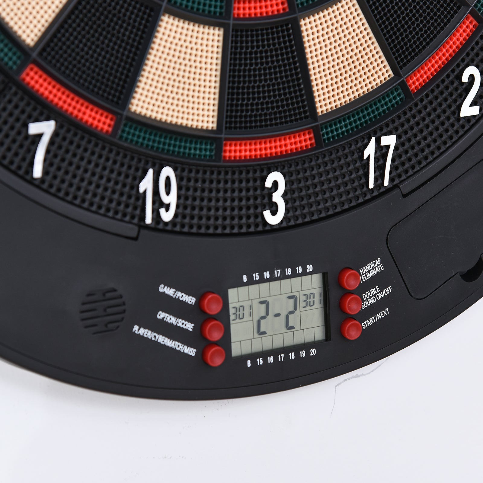 Kozy  Electronic Dartboard Set 26 Games and 185 Variations with 6 Darts and Cabinet to Stroage Multi-Game Option Ready-to-Play