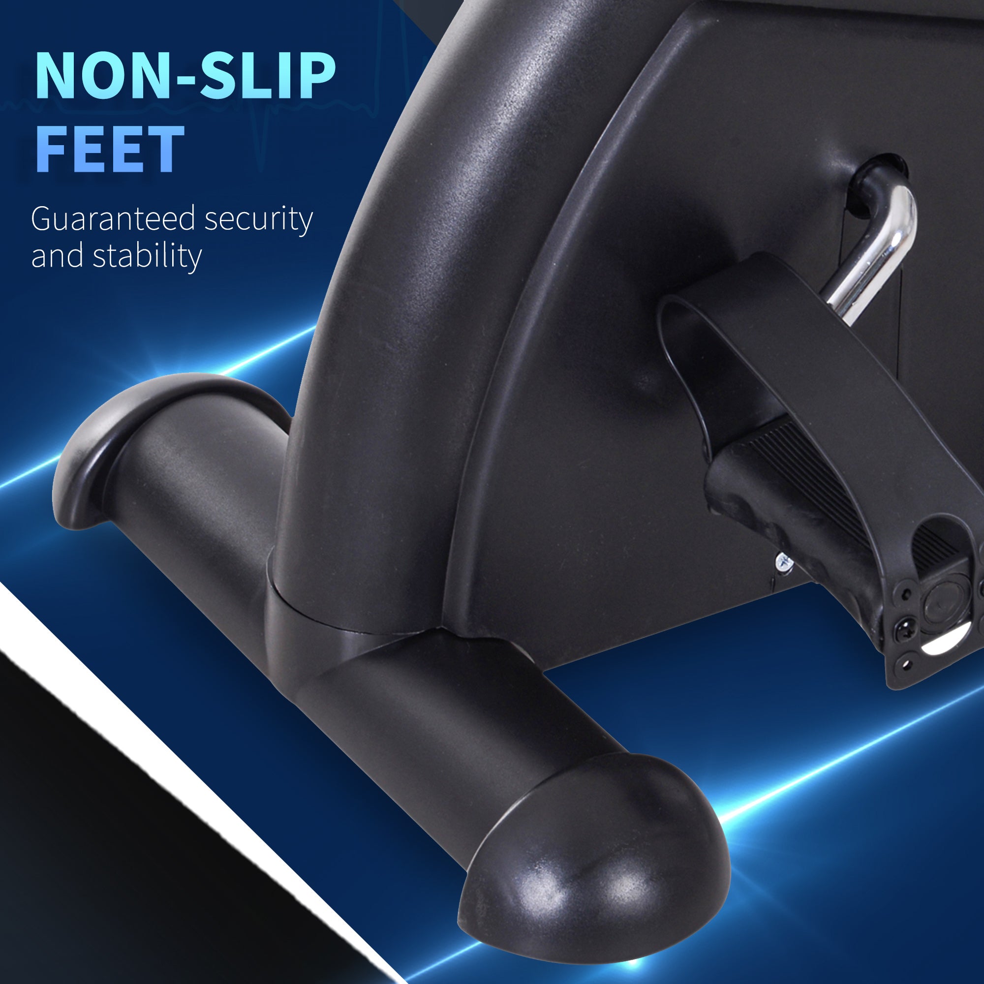 Kozy Mini Exercise Bike, Portable Pedal Exerciser, Under Desk Bike with LCD Display for Legs and Arms Training, Black