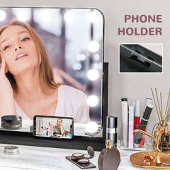 Kozy Jewellery Cabinet with LED Light, Lockable Jewellery Organiser with Full-Length Mirror for Bedroom Dressing Room, White