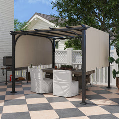 Kozy 3 x 3(m) Outdoor Pergola, Garden Pergola Gazebo with Adjustable Canopy, Grey