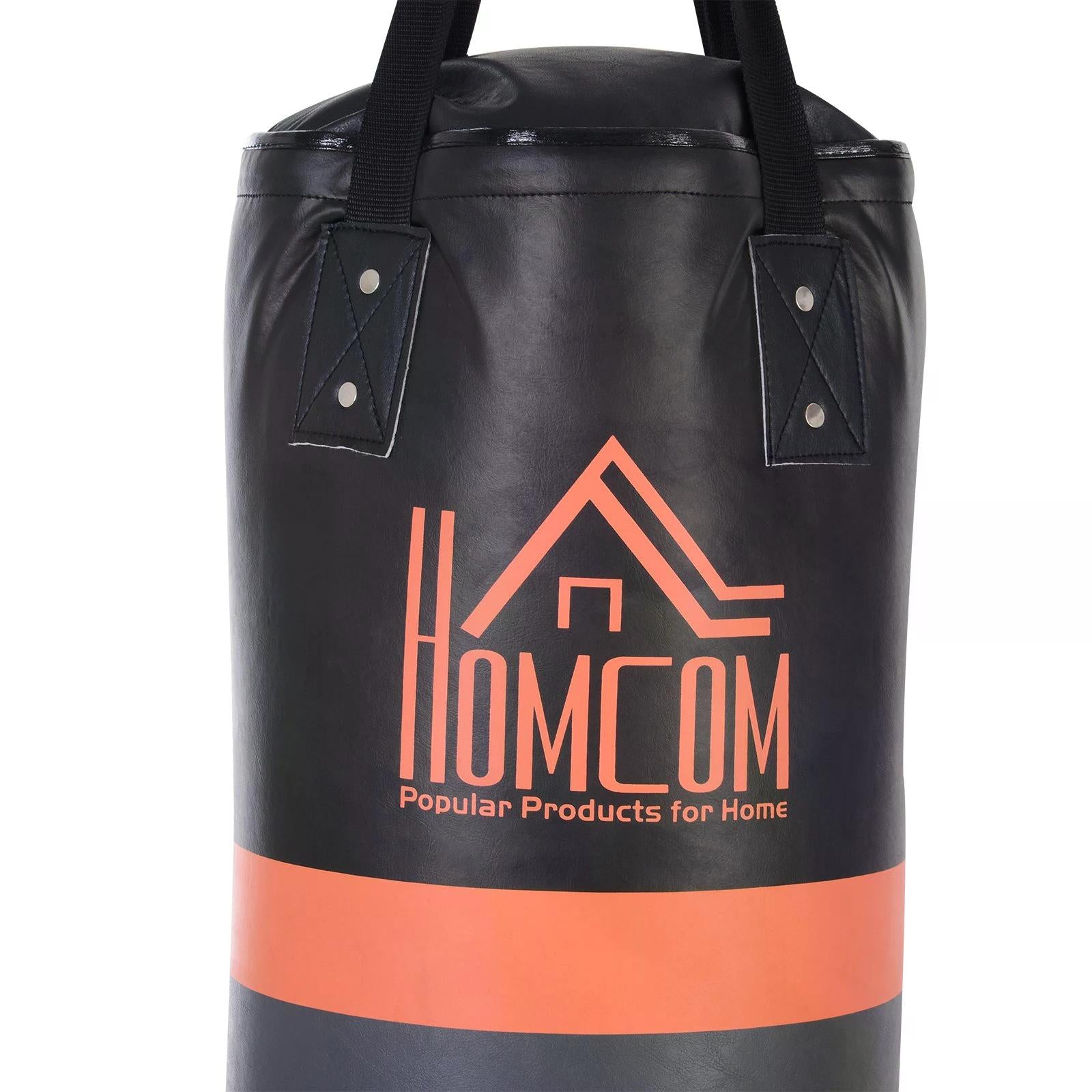 HOMCOM Freestanding Duo Punch Training Punchbag Sandbag  Adjustable Height Home Agility Training Steel Frame