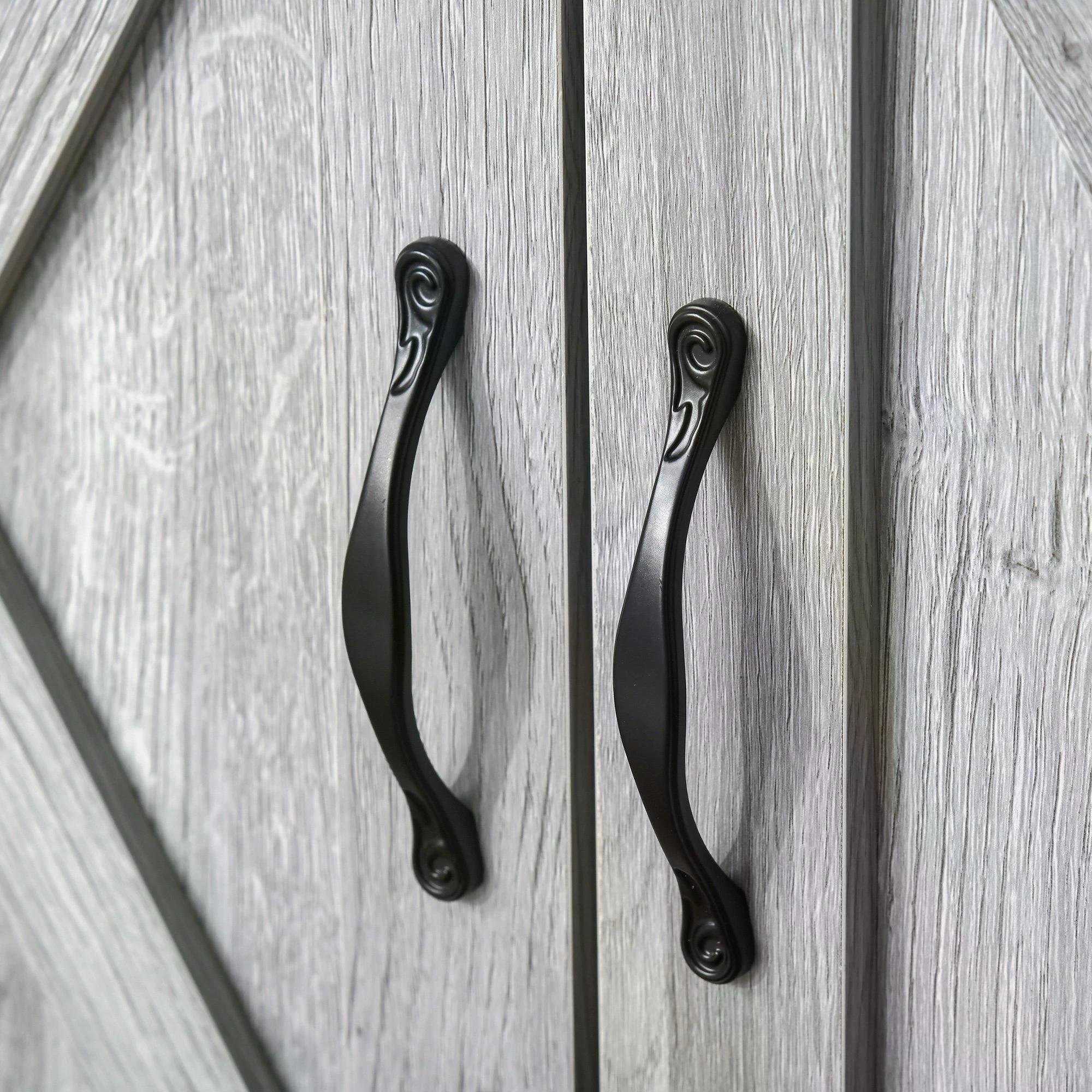 Kozy Farmhouse Barn Door Sideboard Storage Cabinet Coffee Bar for LIVING Room – Grey Grain