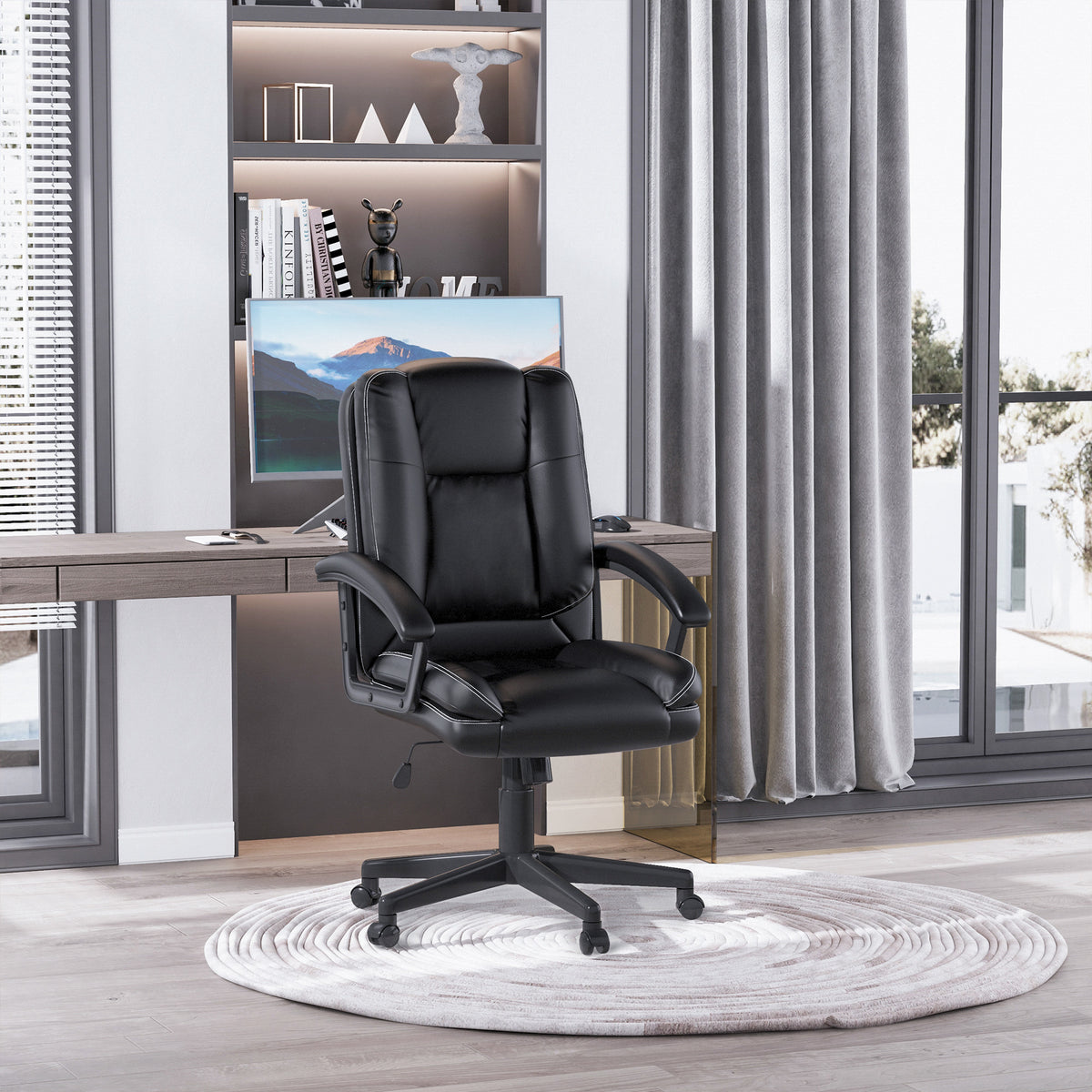 HOMCOM Executive Swivel Office Chair, Mid