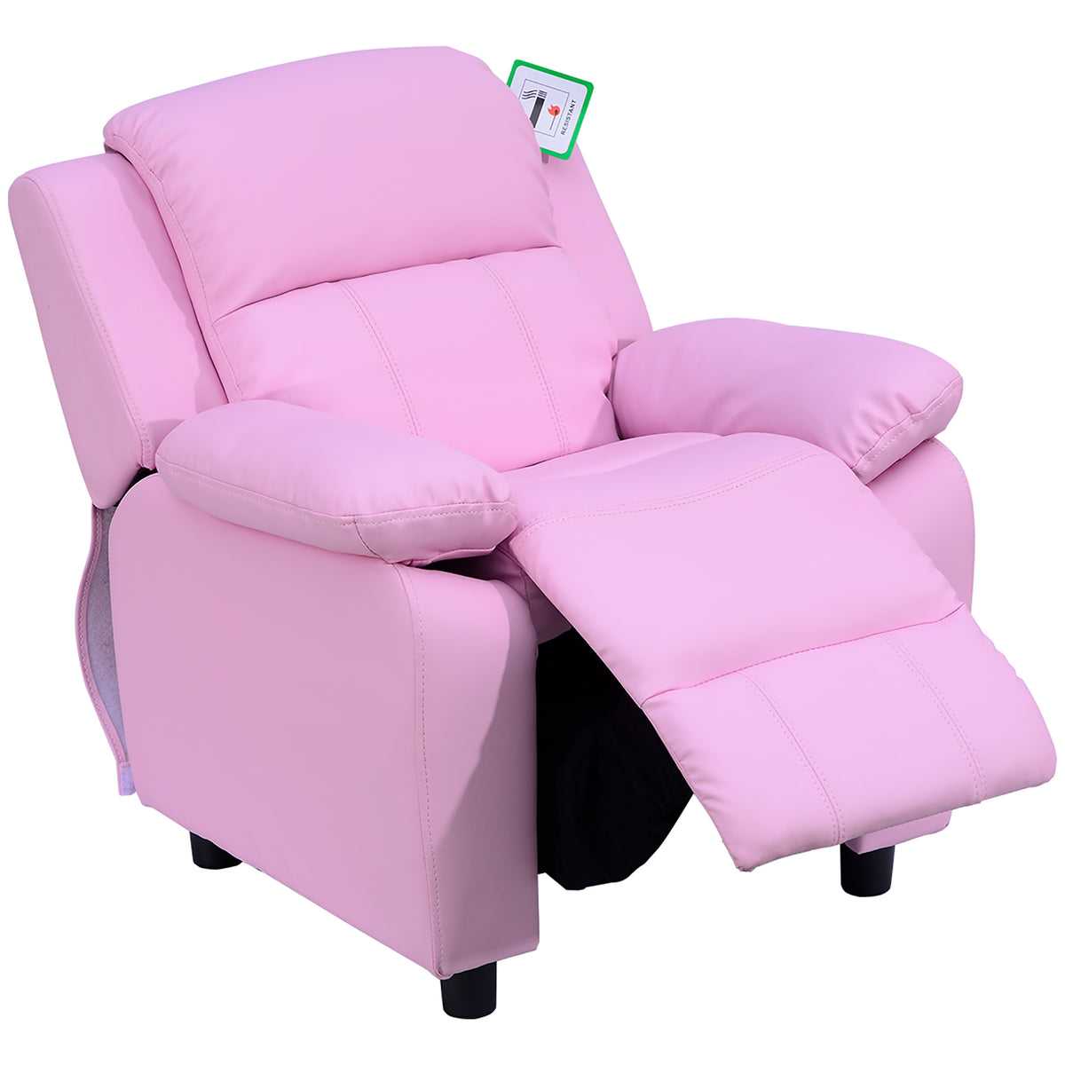 Kozy Kids Sofa Armchair Toddler Recliner Children's  Chair Lounger Games Chair  PU Leather w/ Storage  (Pink)