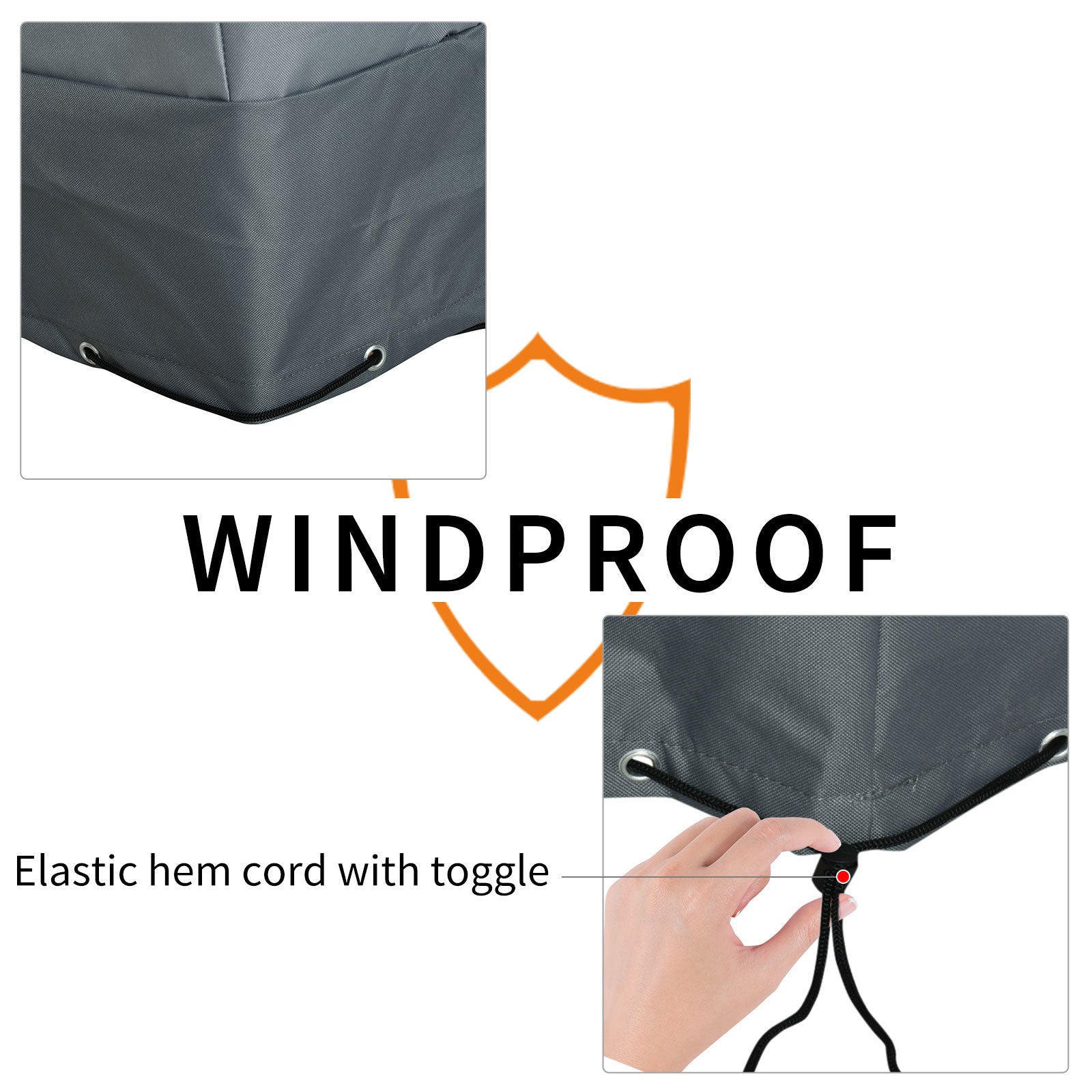 Kozy Rectangular Patio Furniture Cover for Chairs Water UV Resistant Protection 600D Oxford Fabric Rattan Lounge Clean Cover, 200 x 86 x 82cm