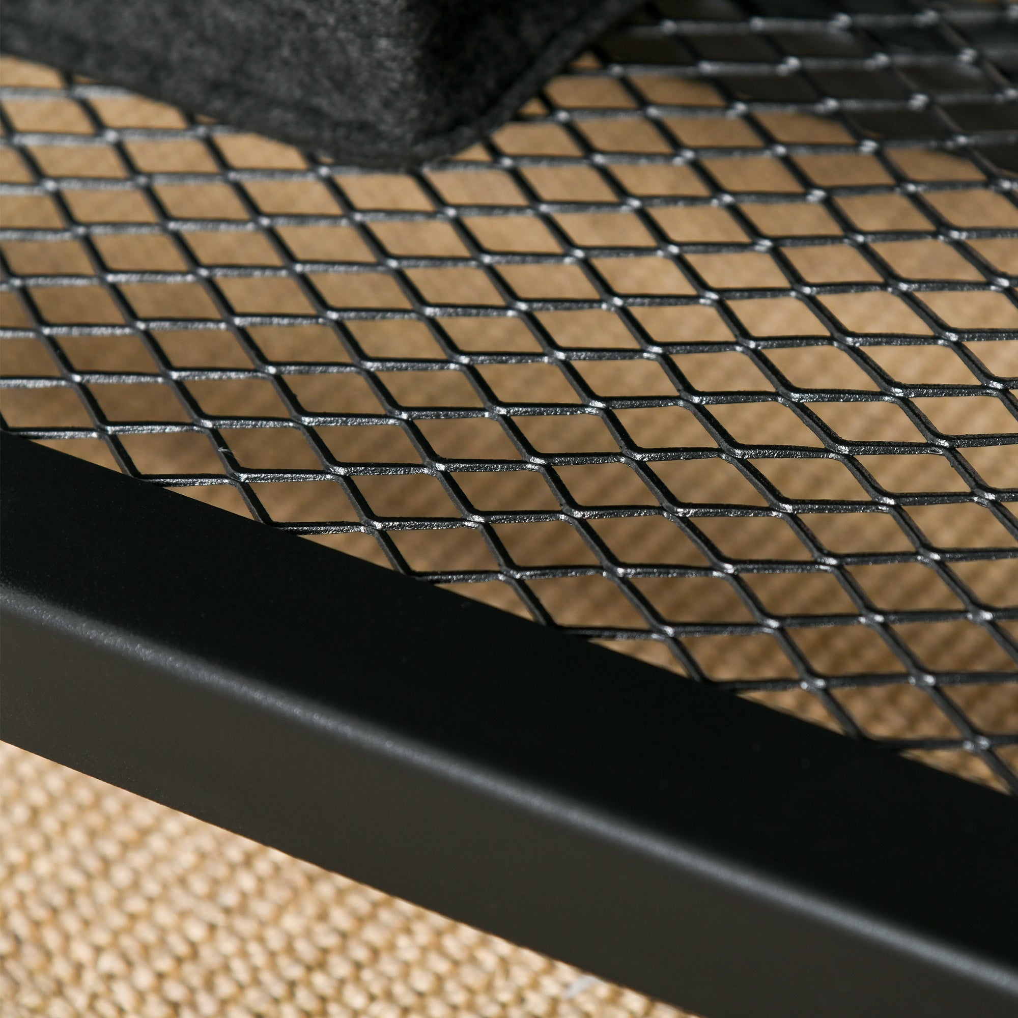 Kozy Coffee Table Industrial Side Table Living Room Table with Storage Shelf and Metal Frame for Home Office, 106L x 60W x 45Hcm