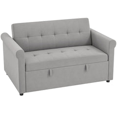 Kozy - Two-Seater Velvet-Feel Sofa Bed - Grey