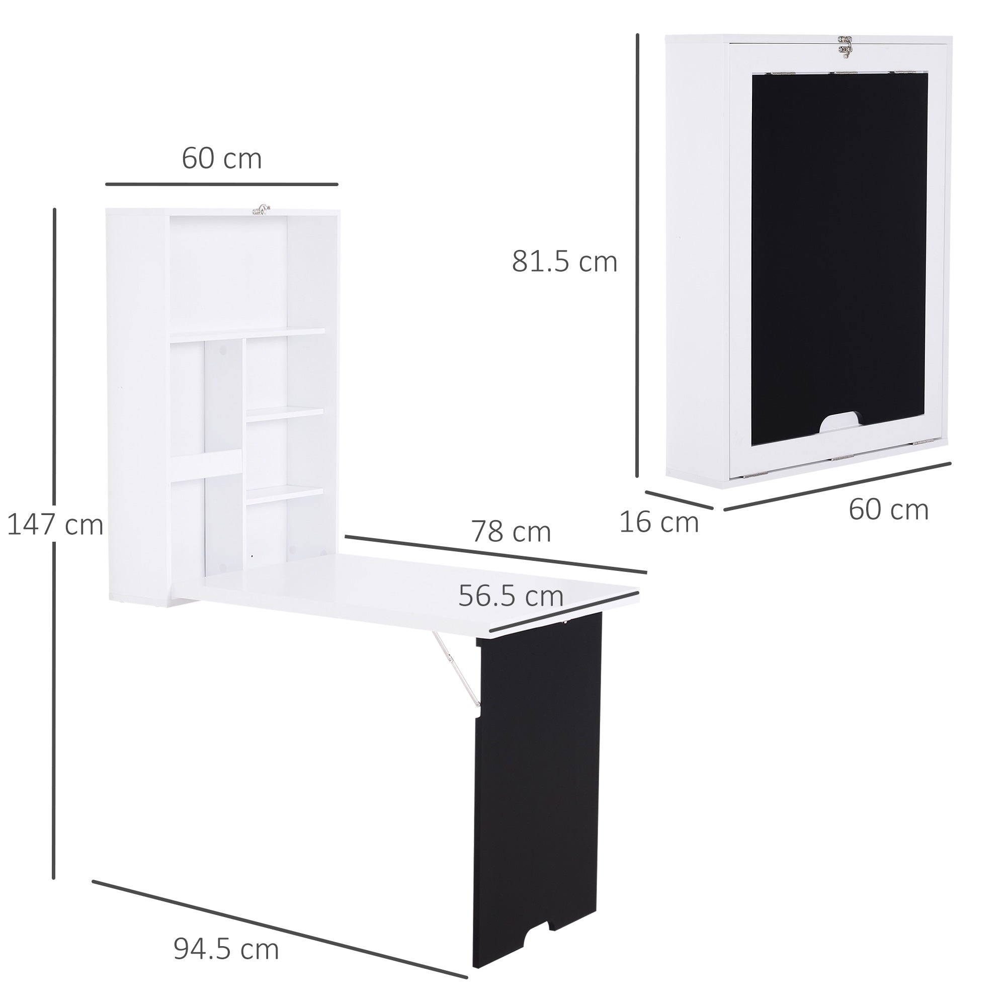 HOMCOM Floating Desk Drop