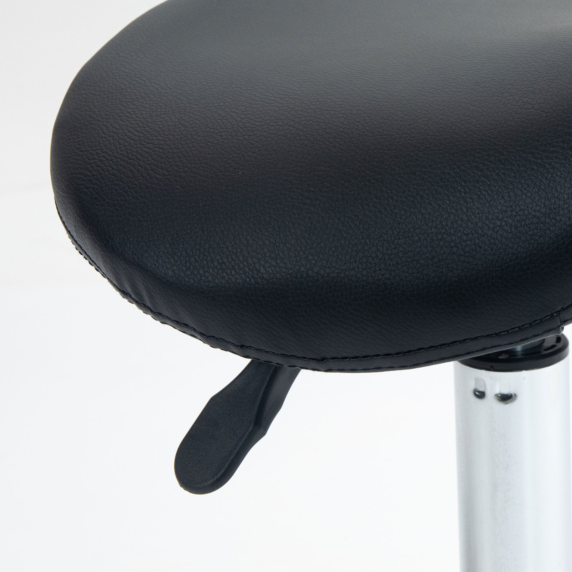 Kozy Salon Saddle Stool, Rolling Saddle Chair for Massage, Spa, Clinic, Beauty, Hairdressing and Tattoo, Black