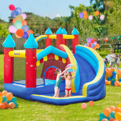 Kozy - Kids Bouncy Castle, with Slide, Pool, Trampoline, Climbing Wall, Blower