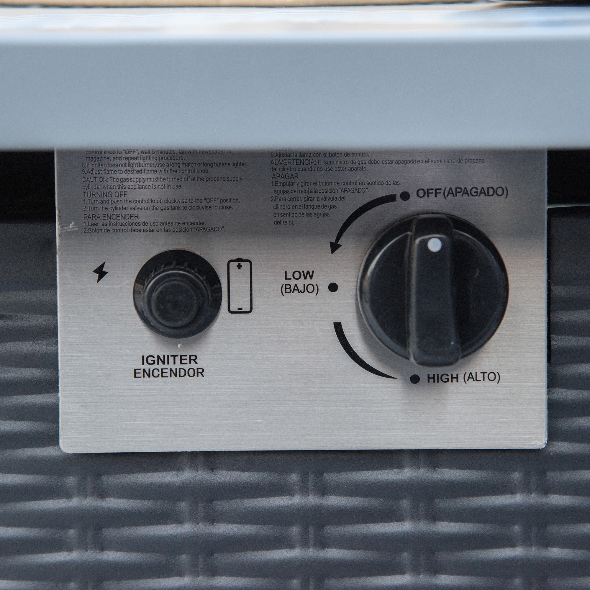 Kozy 71 x 71cm 40000 BTU Gas Firepit Table - Black/Grey