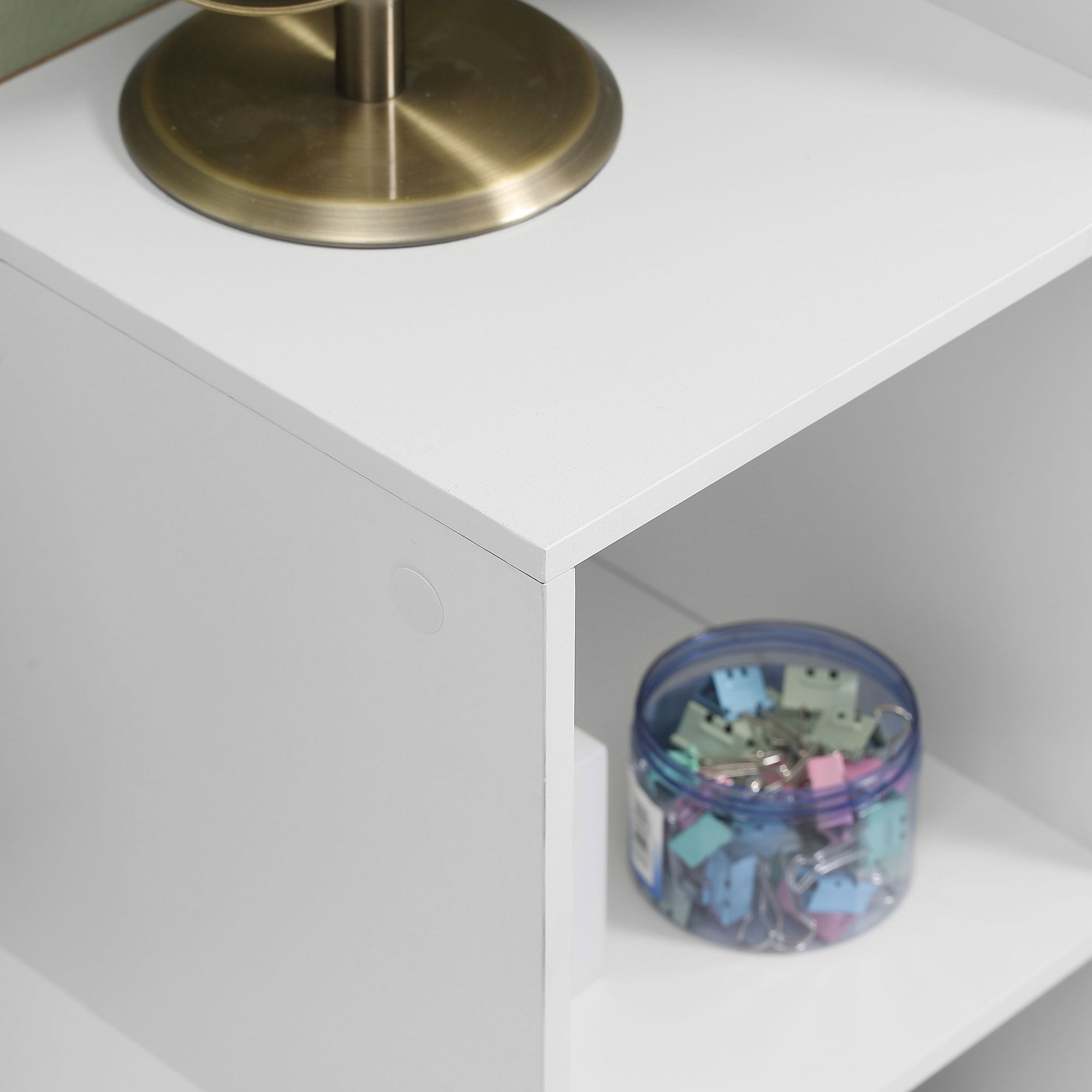 Kozy 3-tier Step 6 Cubes Storage Unit Particle Board Cabinet Bookcase Organiser Home Office Shelves - White