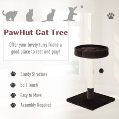 PawHut Cat Tree Scratching Post Furniture Pet Play Area Activity Center Kitten Climbers Climbing Exercise w/ Hanging Toy & Cushion