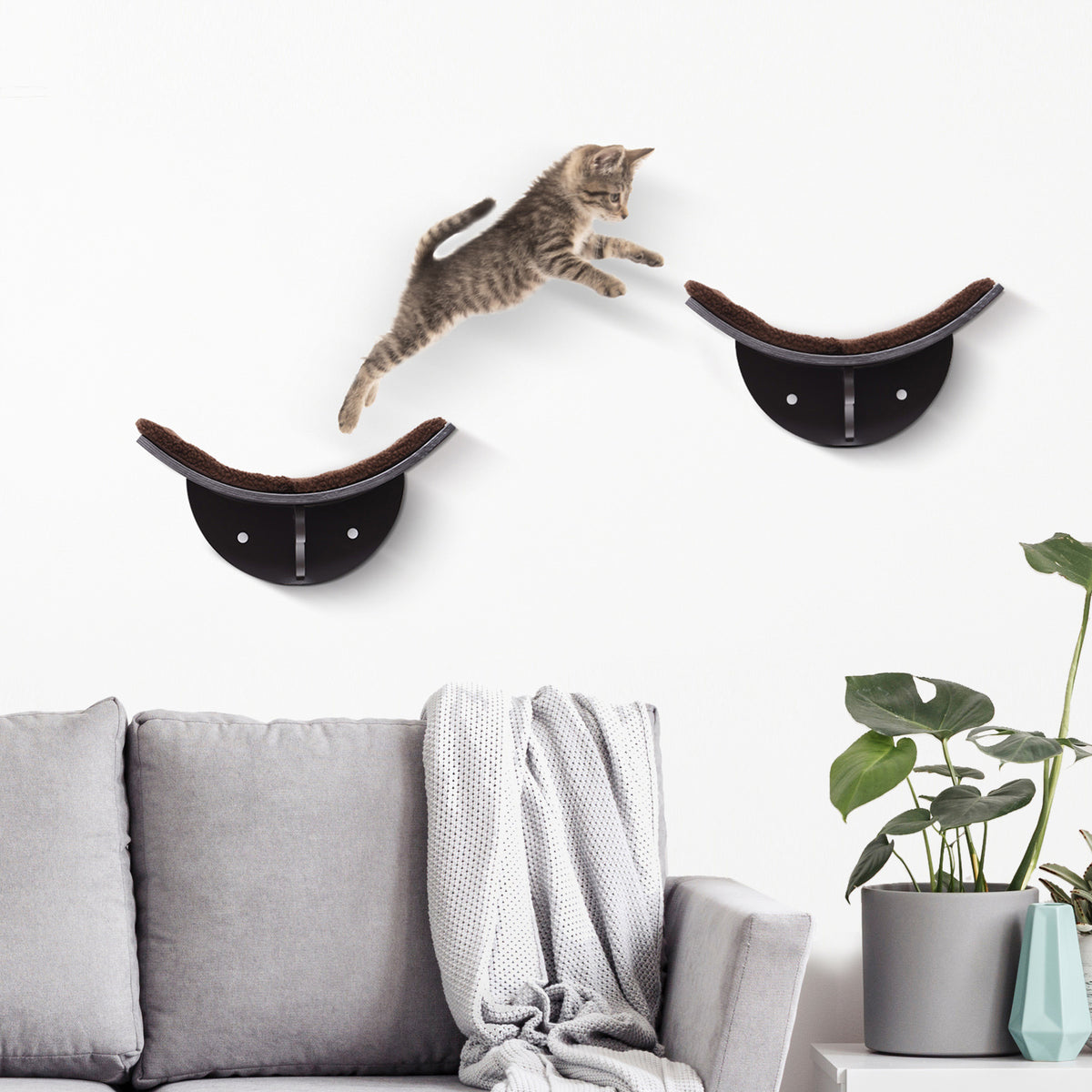 PawHut Cat Shelf Bed, Wall