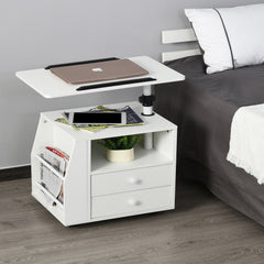 HOMCOM Swivel Bedside Table, Multi