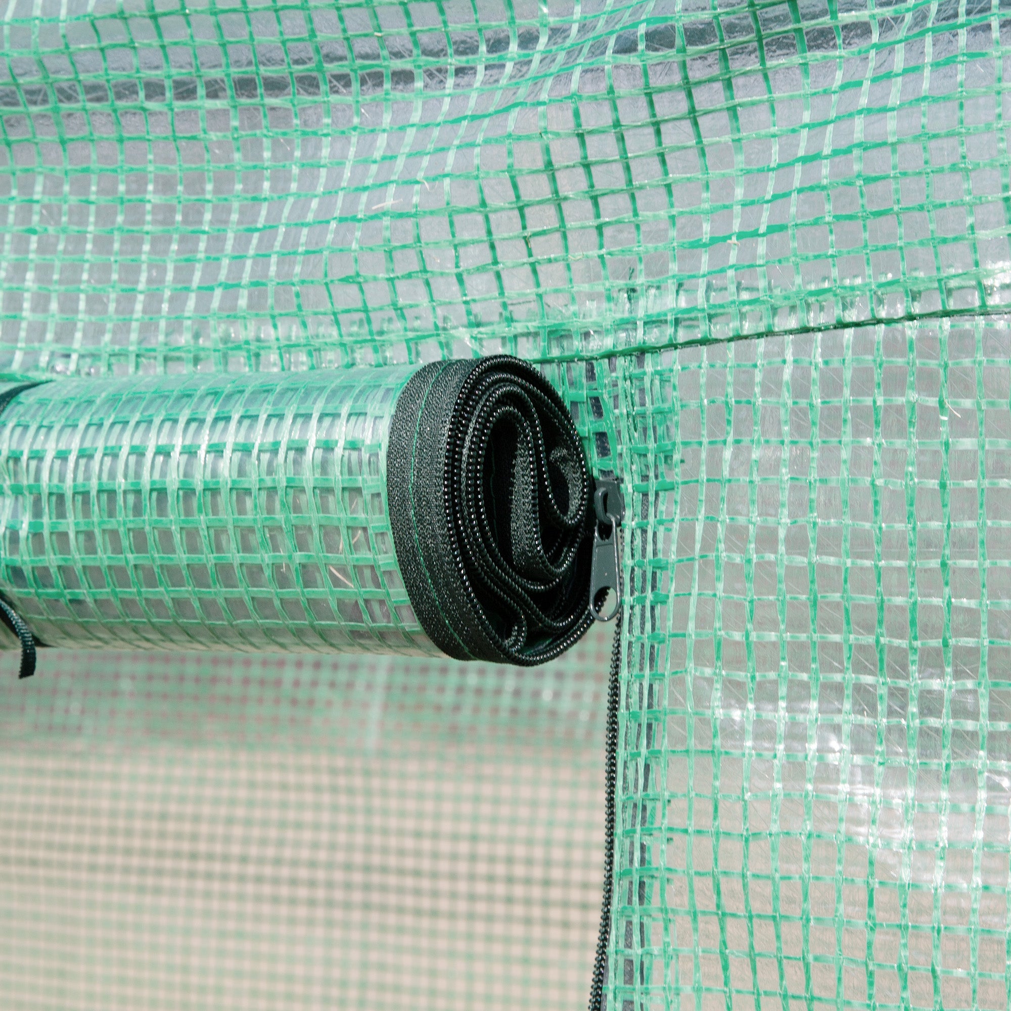 Kozy Walk-in Polytunnel Greenhouse Green House with Roll-up Sidewalls, UV-resistant PE Cover, 3 x 2 x 2m, White