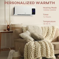 Kozy - 2000W Wall-Mounted Heater, 18-45°C Temperature, White
