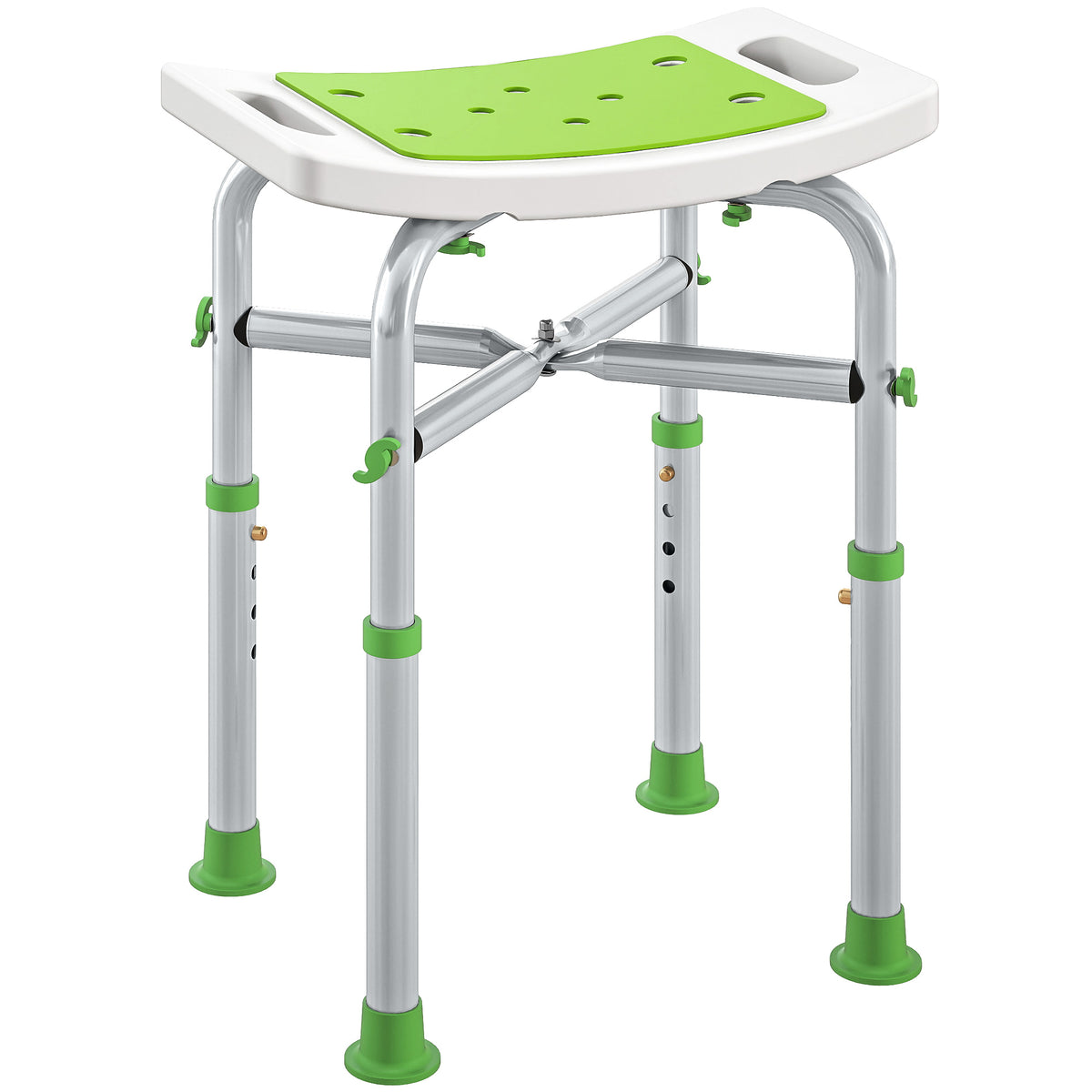 Kozy - 44-51.5cm Aluminium Frame Shower/Bath Stool - Green